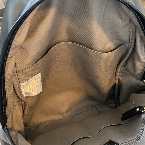 Nylon Backpack Purse Grey - Picture 4 of 5